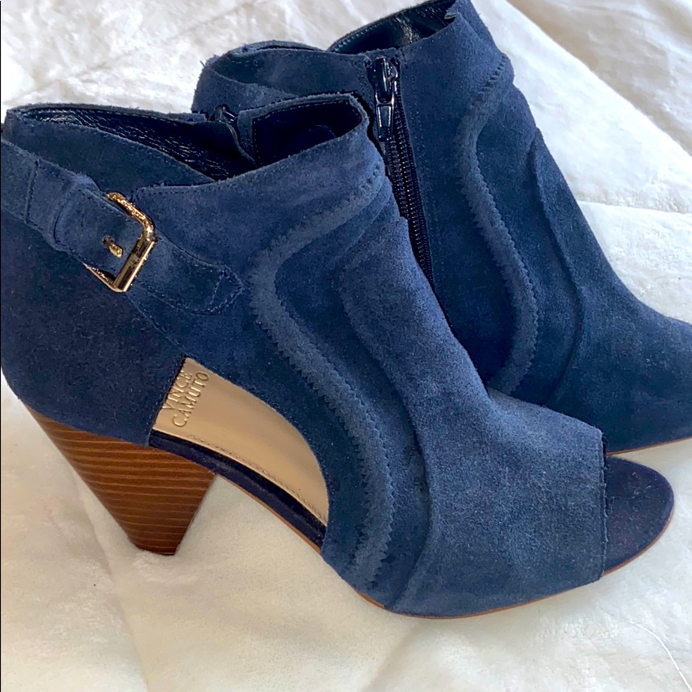 Navy Suede booties Size 9